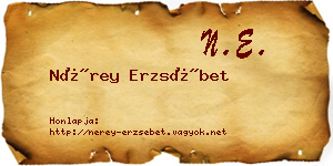 Nérey Erzsébet névjegykártya