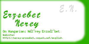 erzsebet nerey business card